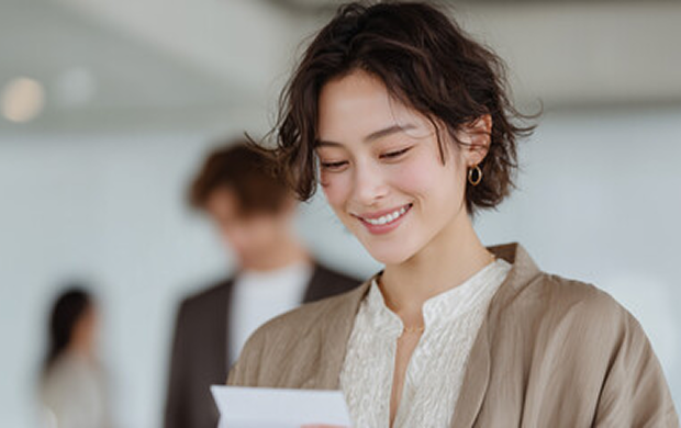 仕事をする女性のポートレート