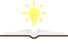 本と電球のイラスト